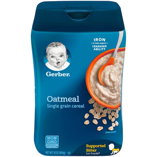 Gerber Gerber Oatmeal Single Grain Cereal 16 oz., PK6 10015000070516 - main